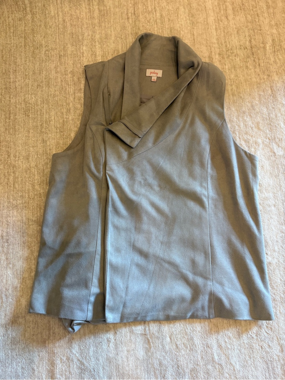 Pixley Light Gray Sleeveless Vest with zipper Size: Small - Picture 7 of 9